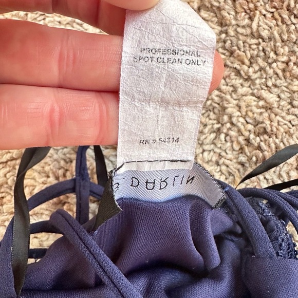 B. Darlin Royal Blue Lace Fit & Flare Dress Size 4 | Strappy Back Party Glam - Picture 9 of 15